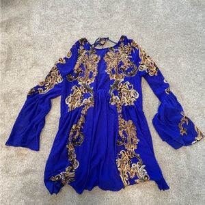 Blue and Gold Free People Dress